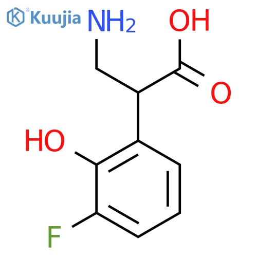 3-amino-2-(3-fluoro-2-hydroxyphenyl)propanoic acid structure