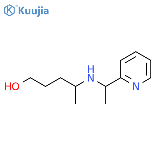 4-{1-(pyridin-2-yl)ethylamino}pentan-1-ol structure
