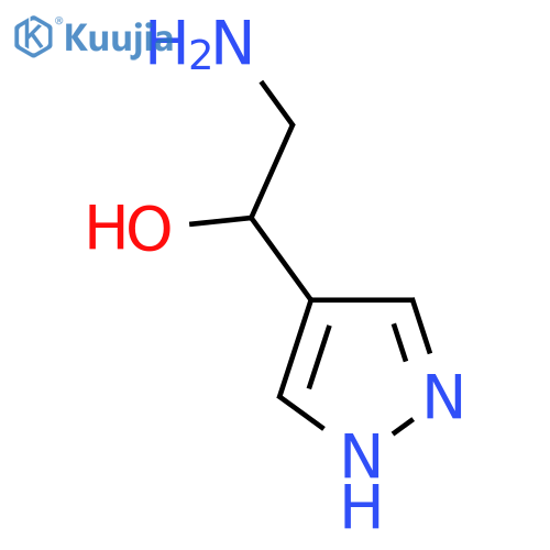 2-amino-1-(1H-pyrazol-4-yl)ethan-1-ol structure