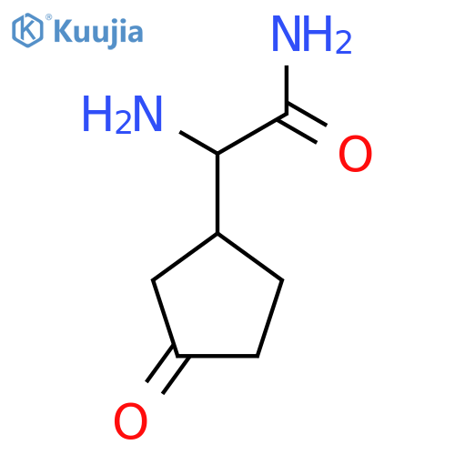 2-Amino-2-(3-oxocyclopentyl)acetamide structure