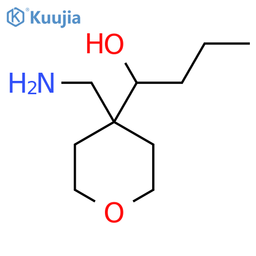 1-[4-(Aminomethyl)oxan-4-yl]butan-1-ol structure