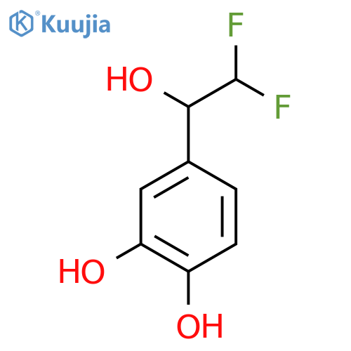 4-(2,2-difluoro-1-hydroxyethyl)benzene-1,2-diol structure