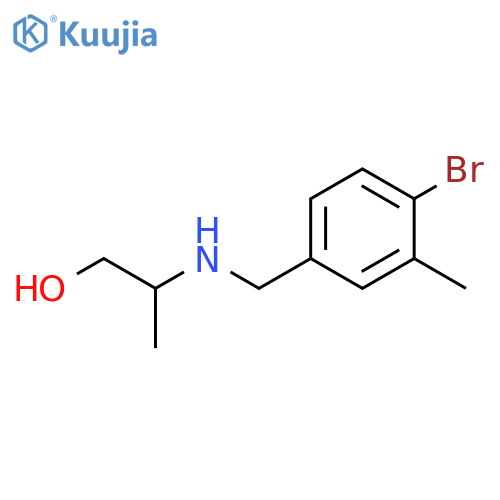 2-{(4-bromo-3-methylphenyl)methylamino}propan-1-ol structure