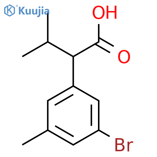 2-(3-bromo-5-methylphenyl)-3-methylbutanoic acid structure