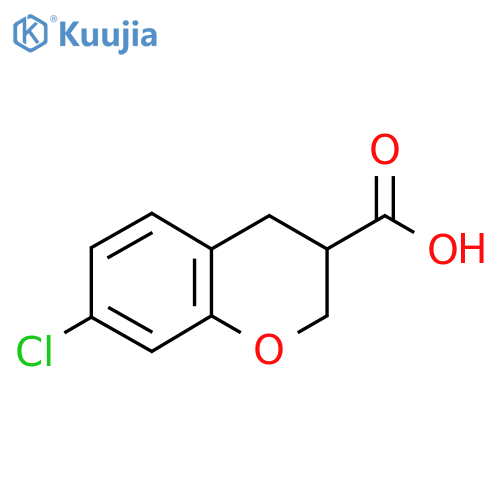 7-chloro-3,4-dihydro-2H-1-benzopyran-3-carboxylic acid structure