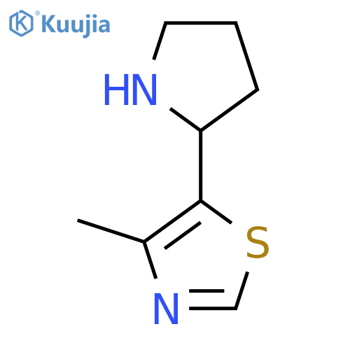 4-methyl-5-(pyrrolidin-2-yl)-1,3-thiazole structure