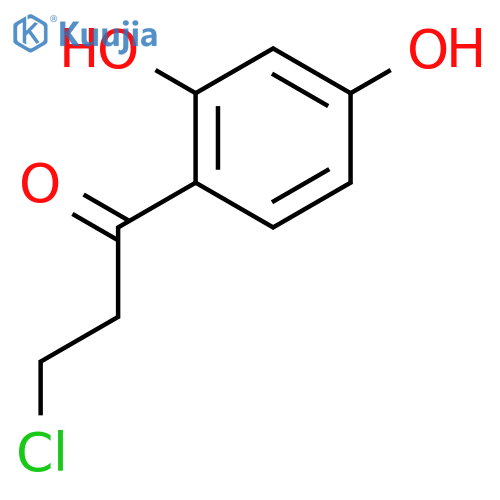 3-chloro-1-(2,4-dihydroxyphenyl)propan-1-one structure