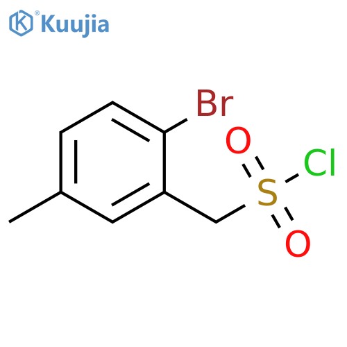 (2-bromo-5-methylphenyl)methanesulfonyl chloride structure