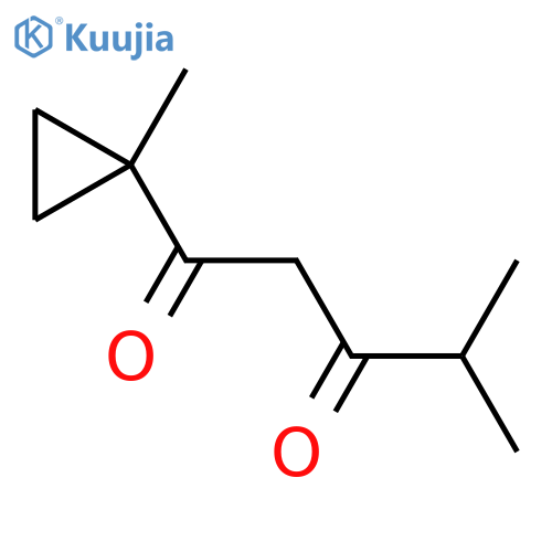 4-methyl-1-(1-methylcyclopropyl)pentane-1,3-dione structure
