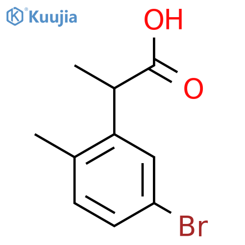 2-(5-bromo-2-methylphenyl)propanoic acid structure