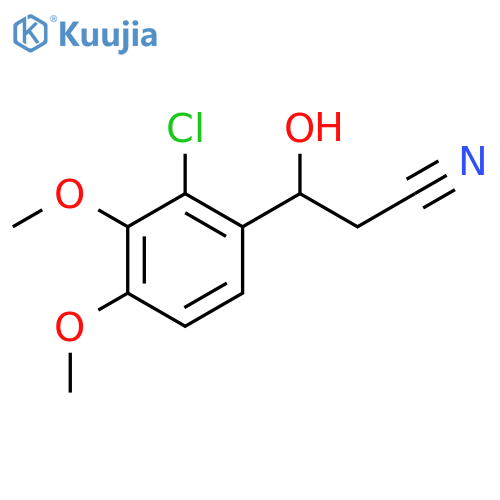 3-(2-chloro-3,4-dimethoxyphenyl)-3-hydroxypropanenitrile structure