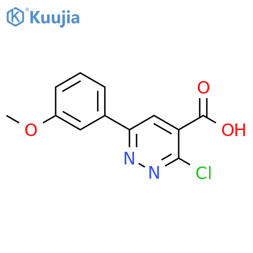 3-chloro-6-(3-methoxyphenyl)pyridazine-4-carboxylic acid structure
