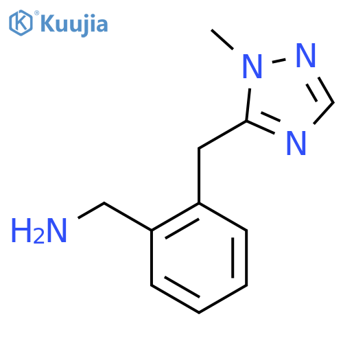 {2-(1-methyl-1H-1,2,4-triazol-5-yl)methylphenyl}methanamine structure