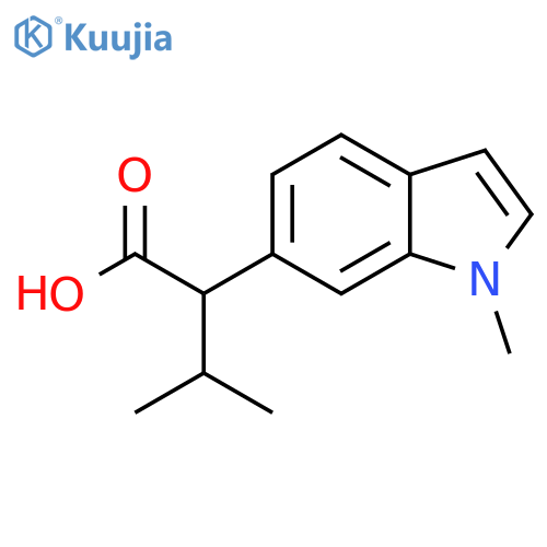 3-methyl-2-(1-methyl-1H-indol-6-yl)butanoic acid structure