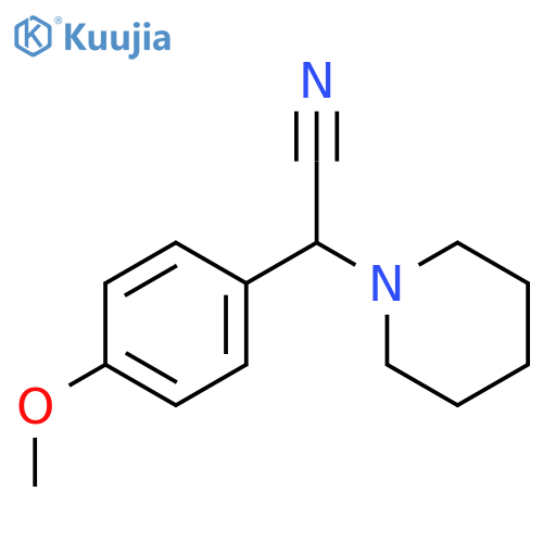 2-(4-Methoxyphenyl)-2-(piperidin-1-yl)acetonitrile structure