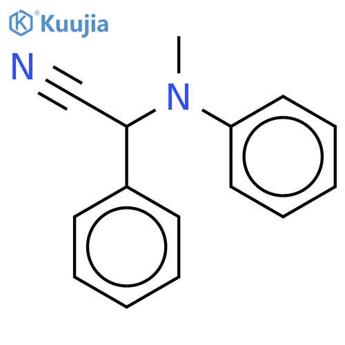 Benzeneacetonitrile, a-(methylphenylamino)- structure