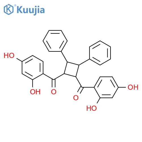 1,2-Bis(2,4-dihydroxybenzoyl)-3,4-bis(4-hydroxyphenyl)cyclobutane; (1α,2β,3α,4β)-form, 4''',4''''-Dideoxy structure