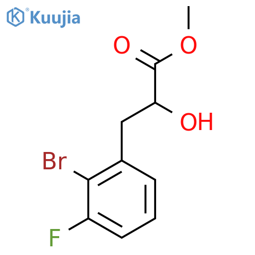 methyl 3-(2-bromo-3-fluorophenyl)-2-hydroxypropanoate structure
