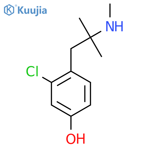 3-chloro-4-2-methyl-2-(methylamino)propylphenol structure