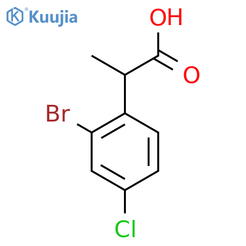 2-(2-bromo-4-chlorophenyl)propanoic acid structure