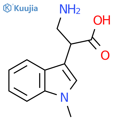 3-amino-2-(1-methyl-1H-indol-3-yl)propanoic acid structure