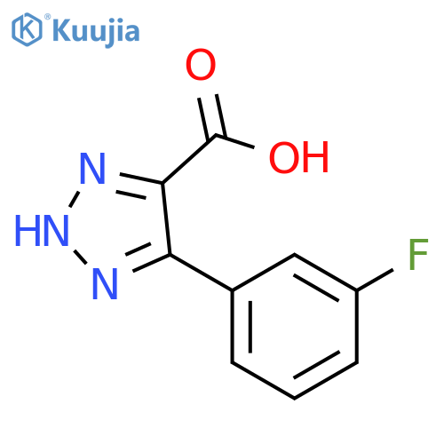 4-(3-fluorophenyl)-1H-1,2,3-triazole-5-carboxylic acid structure