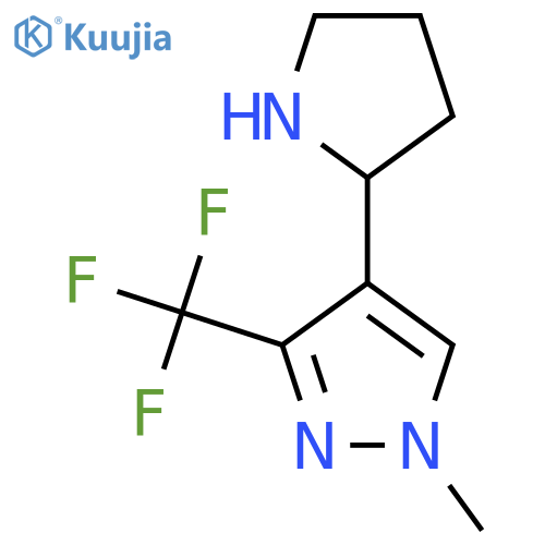 1-methyl-4-(pyrrolidin-2-yl)-3-(trifluoromethyl)-1H-pyrazole structure
