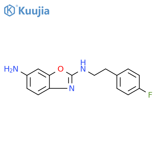 2-N-2-(4-Fluorophenyl)ethyl-1,3-benzoxazole-2,6-diamine structure
