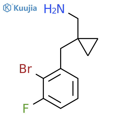 {1-(2-bromo-3-fluorophenyl)methylcyclopropyl}methanamine structure