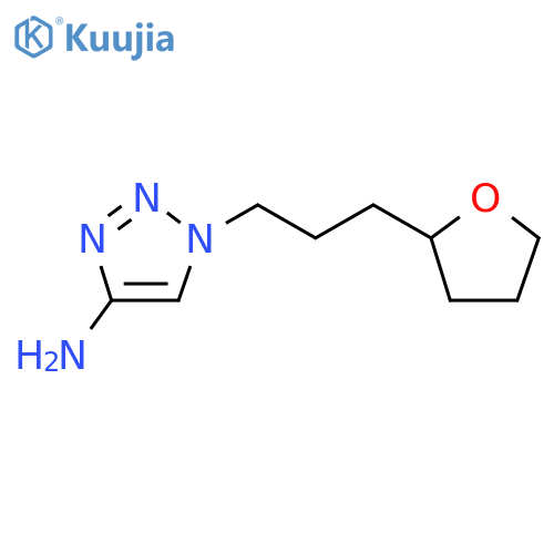 1-3-(oxolan-2-yl)propyl-1H-1,2,3-triazol-4-amine structure