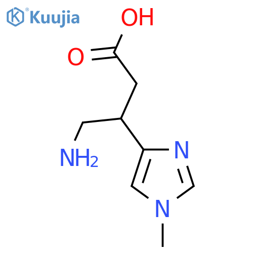4-amino-3-(1-methyl-1H-imidazol-4-yl)butanoic acid structure
