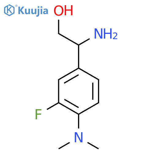 2-amino-2-4-(dimethylamino)-3-fluorophenylethan-1-ol structure
