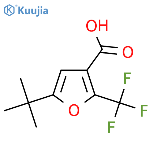 5-tert-butyl-2-(trifluoromethyl)furan-3-carboxylic acid structure