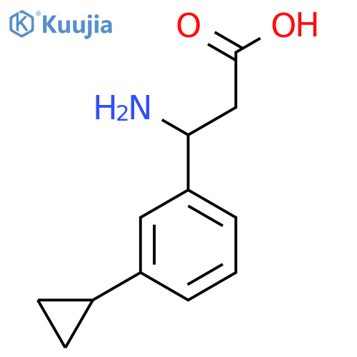 3-Amino-3-(3-cyclopropylphenyl)propanoic acid structure