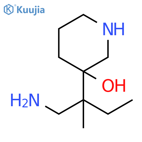 3-Piperidinol, 3-[1-(aminomethyl)-1-methylpropyl]- structure