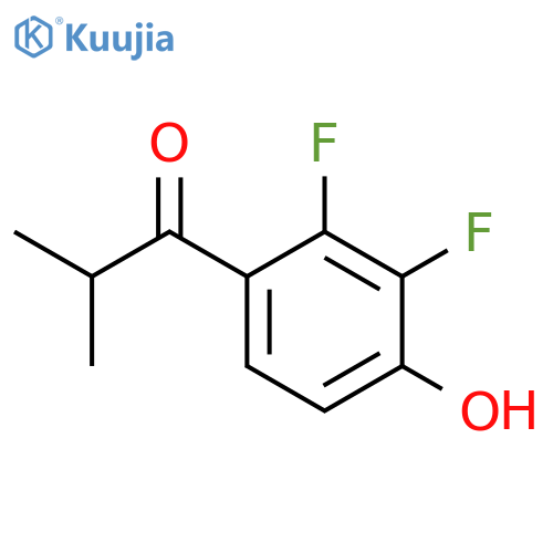1-(2,3-difluoro-4-hydroxyphenyl)-2-methylpropan-1-one structure