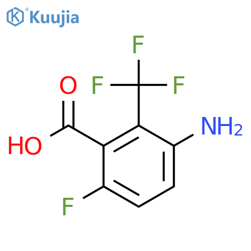 3-Amino-6-fluoro-2-(trifluoromethyl)benzoic acid structure