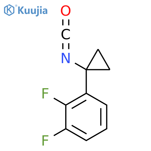 1,2-difluoro-3-(1-isocyanatocyclopropyl)benzene structure