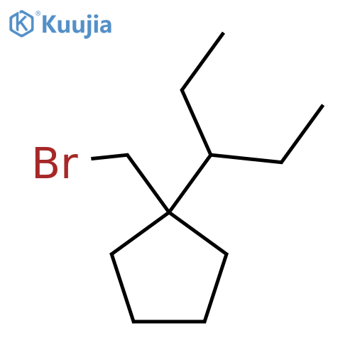 1-(Bromomethyl)-1-pentan-3-ylcyclopentane structure