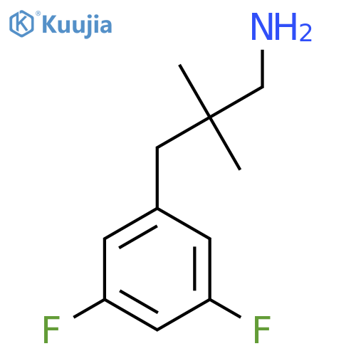 3-(3,5-difluorophenyl)-2,2-dimethylpropan-1-amine structure