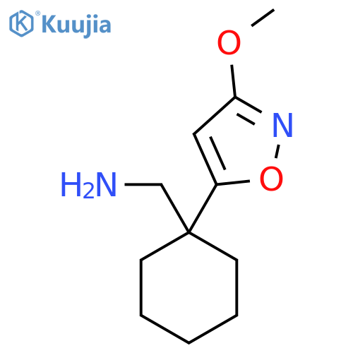 1-(3-methoxy-1,2-oxazol-5-yl)cyclohexylmethanamine structure