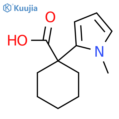 1-(1-methyl-1H-pyrrol-2-yl)cyclohexane-1-carboxylic acid structure