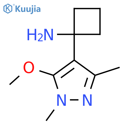 1-(5-methoxy-1,3-dimethyl-1H-pyrazol-4-yl)cyclobutan-1-amine structure