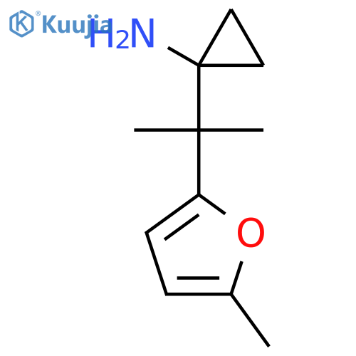 1-2-(5-methylfuran-2-yl)propan-2-ylcyclopropan-1-amine structure