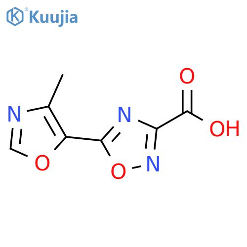 5-(4-methyl-1,3-oxazol-5-yl)-1,2,4-oxadiazole-3-carboxylic acid structure