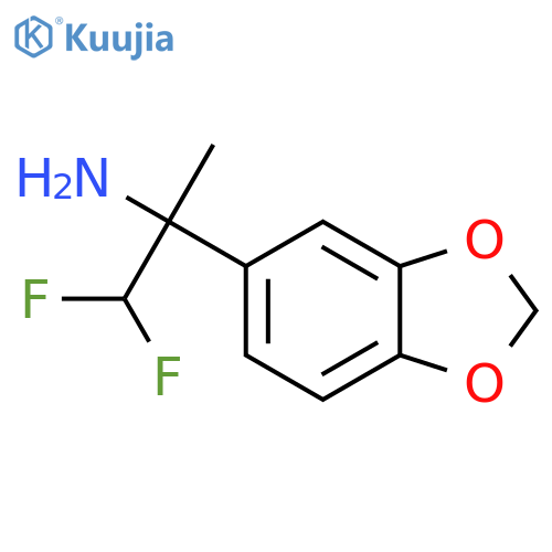 2-(1,3-dioxaindan-5-yl)-1,1-difluoropropan-2-amine structure