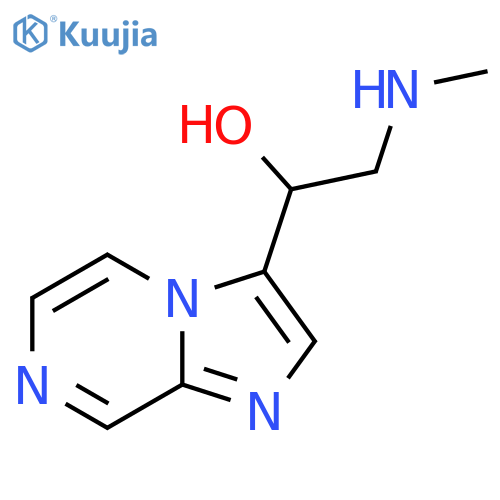 1-{imidazo1,2-apyrazin-3-yl}-2-(methylamino)ethan-1-ol structure