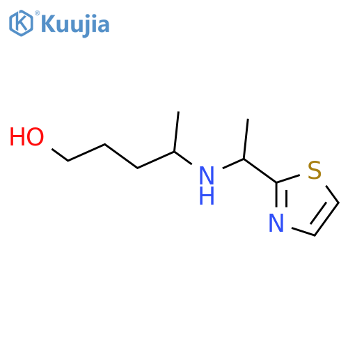 4-{1-(1,3-thiazol-2-yl)ethylamino}pentan-1-ol structure