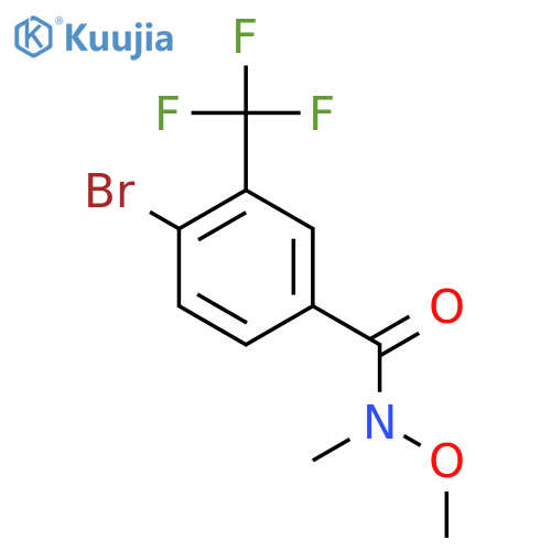 4-bromo-N-methoxy-N-methyl-3-(trifluoromethyl)benzamide structure