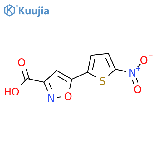 5-(5-nitrothiophen-2-yl)-1,2-oxazole-3-carboxylic acid structure